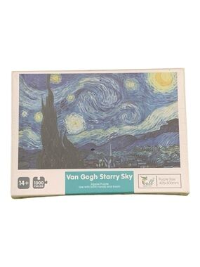 NWT Van Gogh Jigsaw Puzzle Starry Sky 1000 Pieces Sealed Ages 14+ Small Pieces